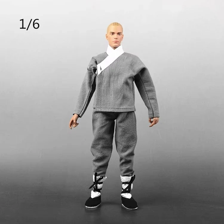 1/6 مقياس رحلة إلى الغرب تانغ الراهب الملابس شاولين الراهب الديباج رداء مجموعة الأحذية نموذج لشخصيات العمل 12 "303 لعب الجسم