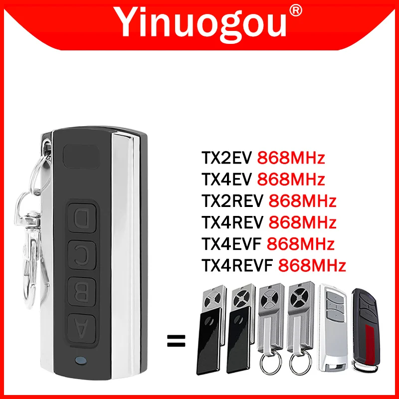

Programming LiftMaster TX2EV TX4EV TX4EVF Chamberlain TX2REV TX4REV TX4REVF 868MHz Garage Door Remote Control Opener Transmitter