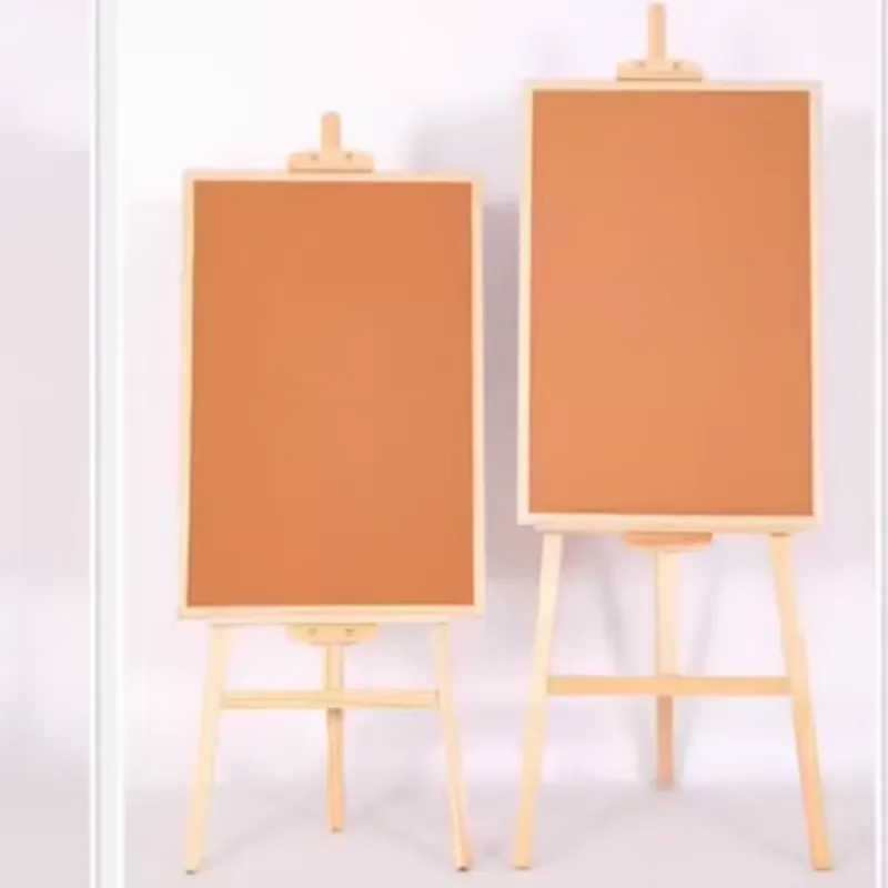 M Shaped Hanging Cork Board Easel Wooden Bracket for Painting Single or Double Sided Announcement Message Board Display Stand