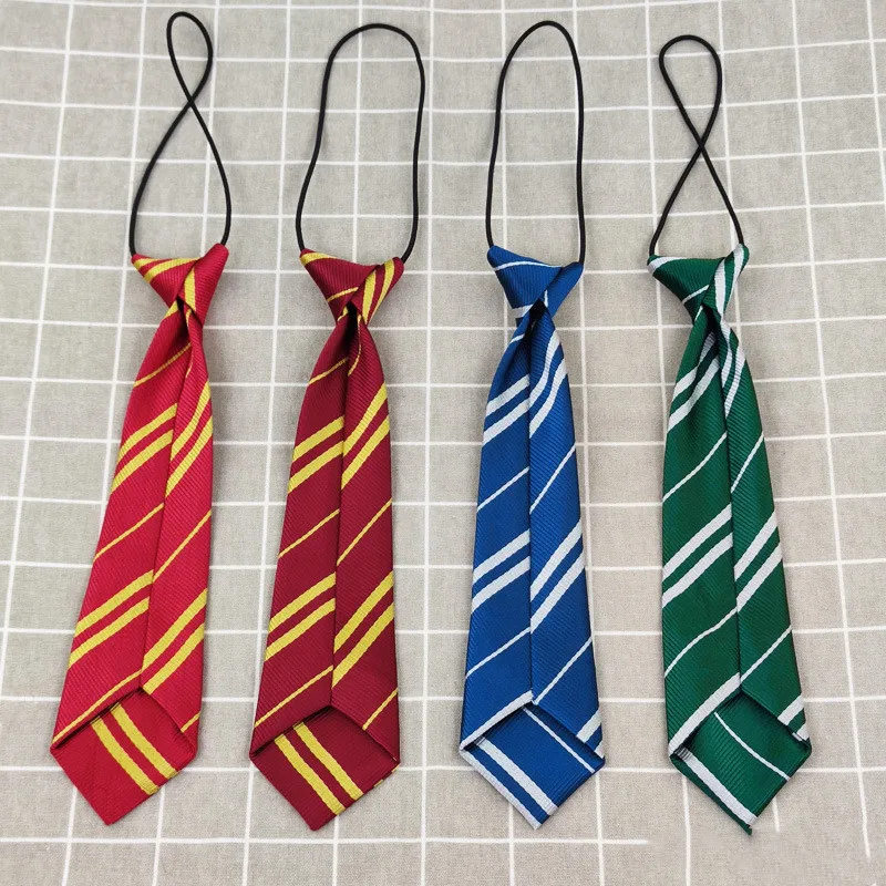 Wizarding Academy Children Harris Stripe Tie Halloween Party Cosplay Magic School Costume Accessories Prop