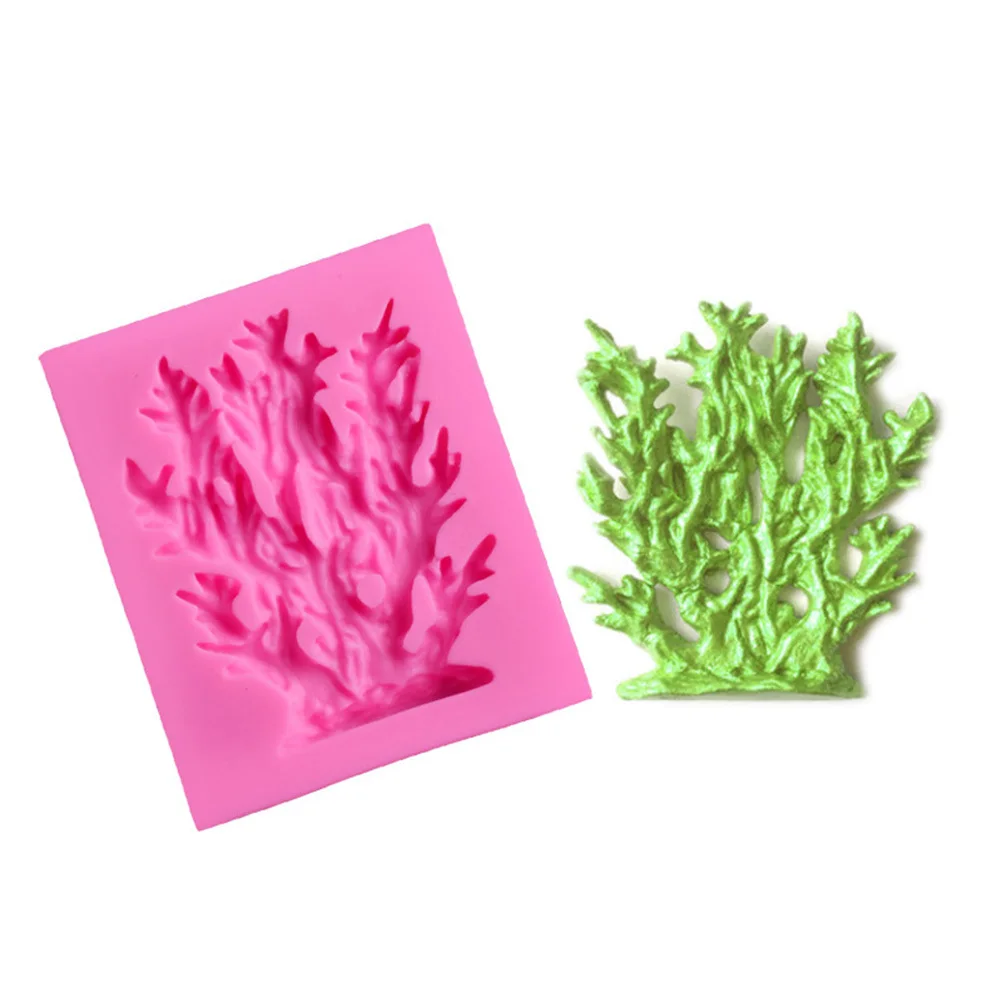 

Seaweed Coral Silicone Pink Mold Creative Fondant Cake Chocolate Candy Baking DIY Dessert Mold Silicone Fondant Molds