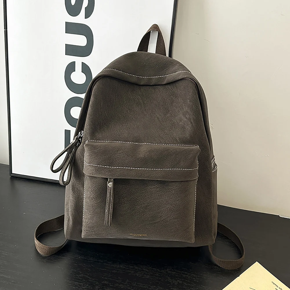 

Новые зимние женские рюкзаки в корейском стиле, простые повседневные однотонные рюкзаки для студентов, темпераментные универсальные рюкзаки для поездок на работу