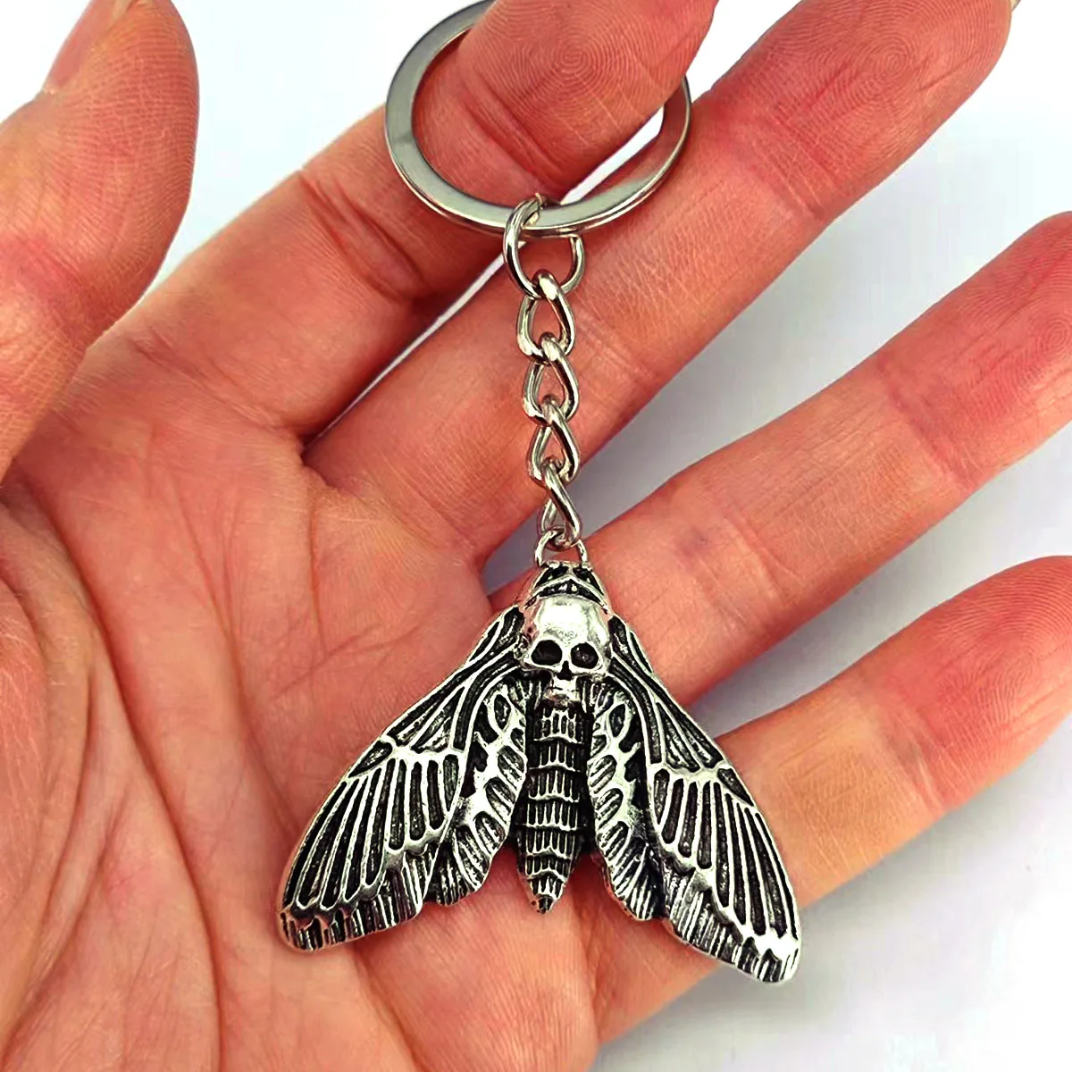 10 styles 1pcs new Animal moth skull head keychain for women man gift