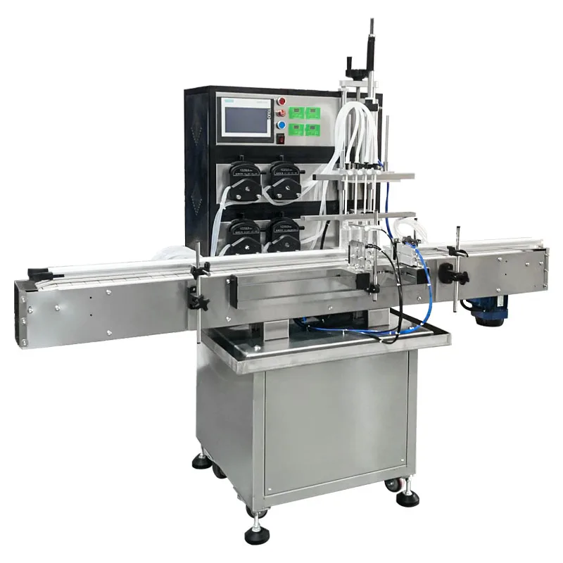 Full-automatic vertical peristaltic pump liquid filling machine anti-corrosion reagent essential oil perfume touch screen quanti