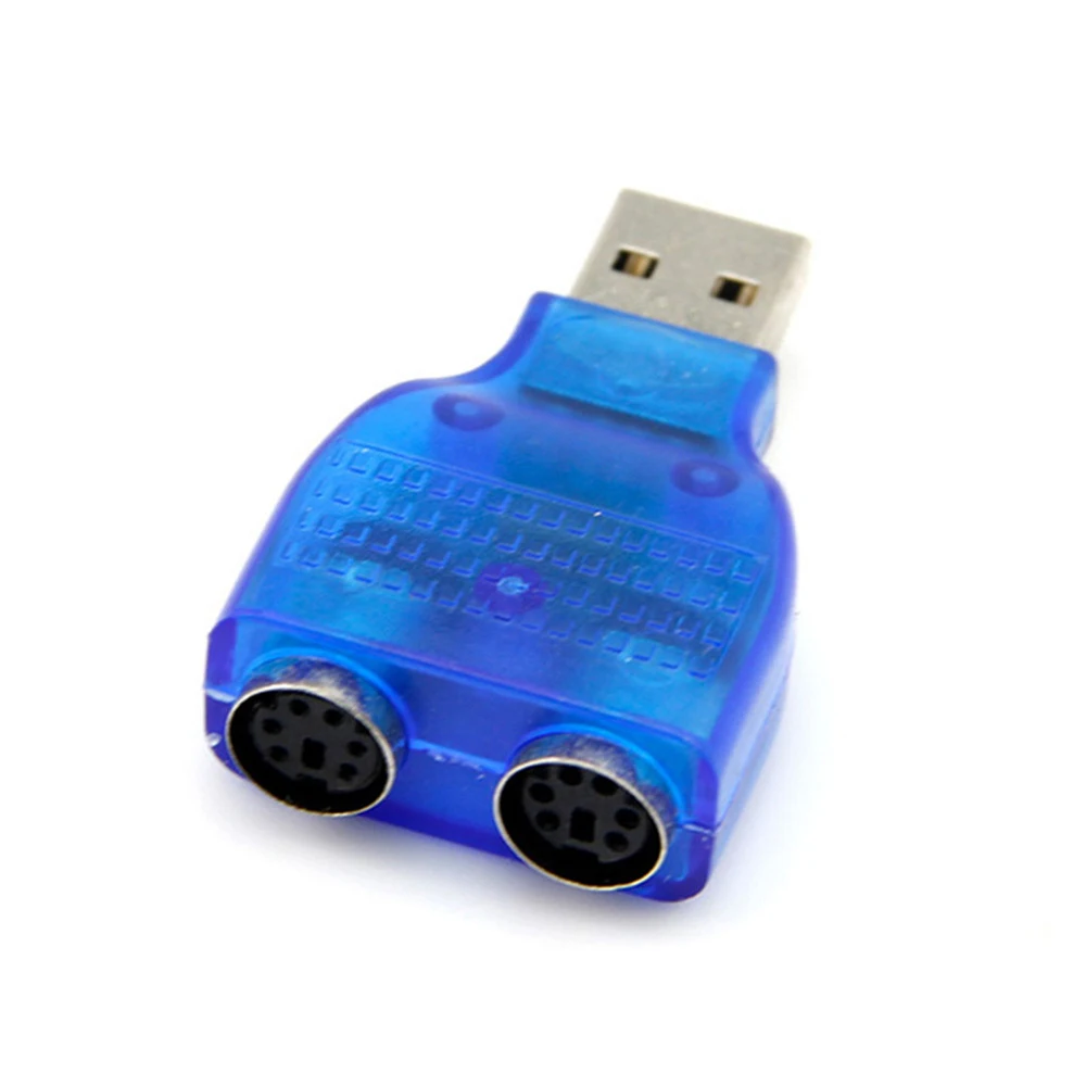 USB 2.0 A Male to 2Port PS2 Female Converter Adapter For Mouse Keyboard Connector Adapter Dongle