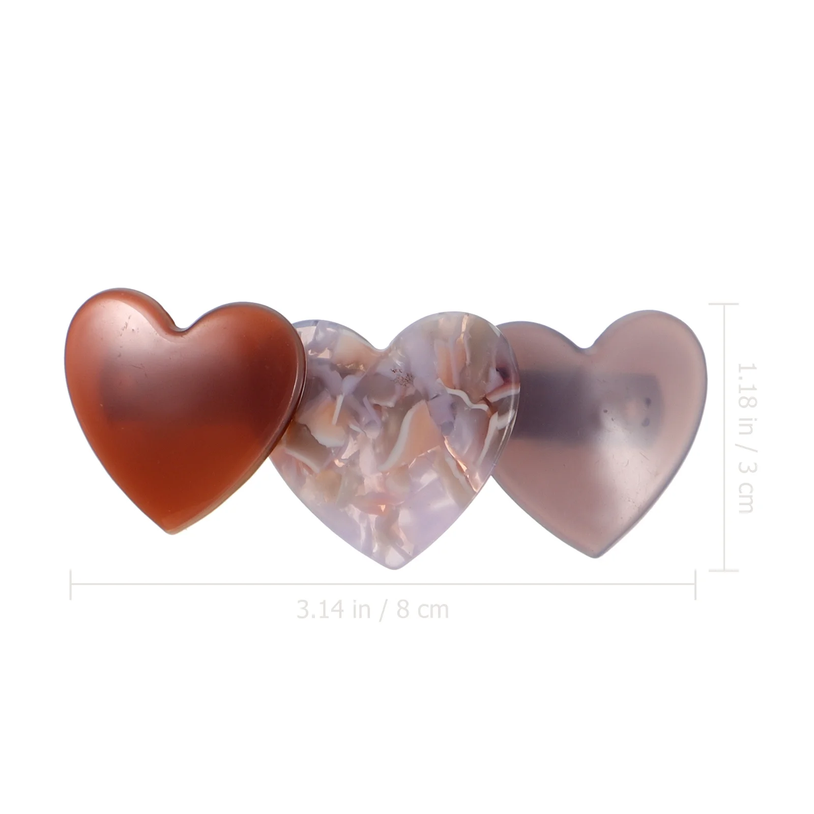 

3 шт., заколка для волос с сердечком, изысканное мастерство, красивое украшение для повседневной жизни, подарок, весенняя заколка для волос, дизайн сердца, заколка для волос