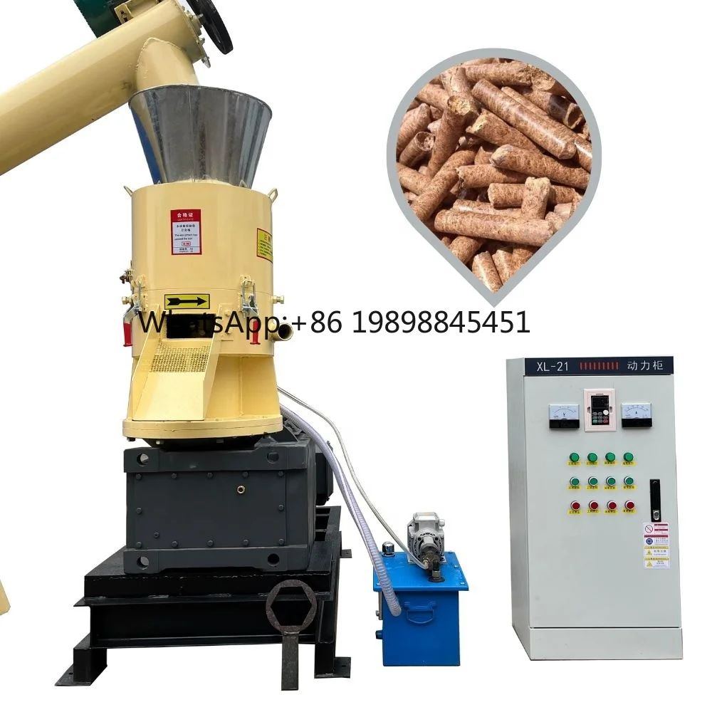 Mesin Pelet Kayu Flat Die, Mesin Pembuat Pelet Jerami Kering, Mesin Pembuat Pelet Serbuk Gergaji Kayu