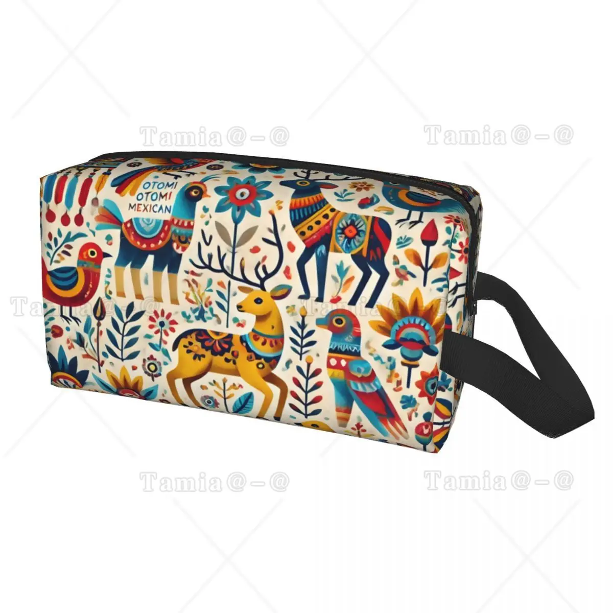 

Custom Otomi Mexican Animal Art Cosmetic Bag Women Fashion Large Capacity Makeup Case Beauty Storage Toiletry Bags