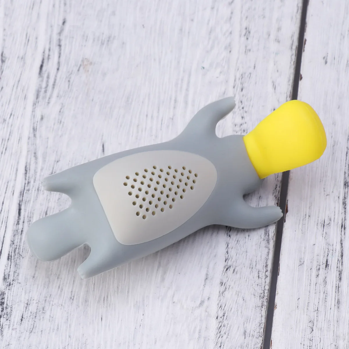 

1pc Silicone Tea Infuser Reusable Food Grade Animal Cartoon Design Easy Clean Loose Leaf Strainer For Kitchen Gift Grey