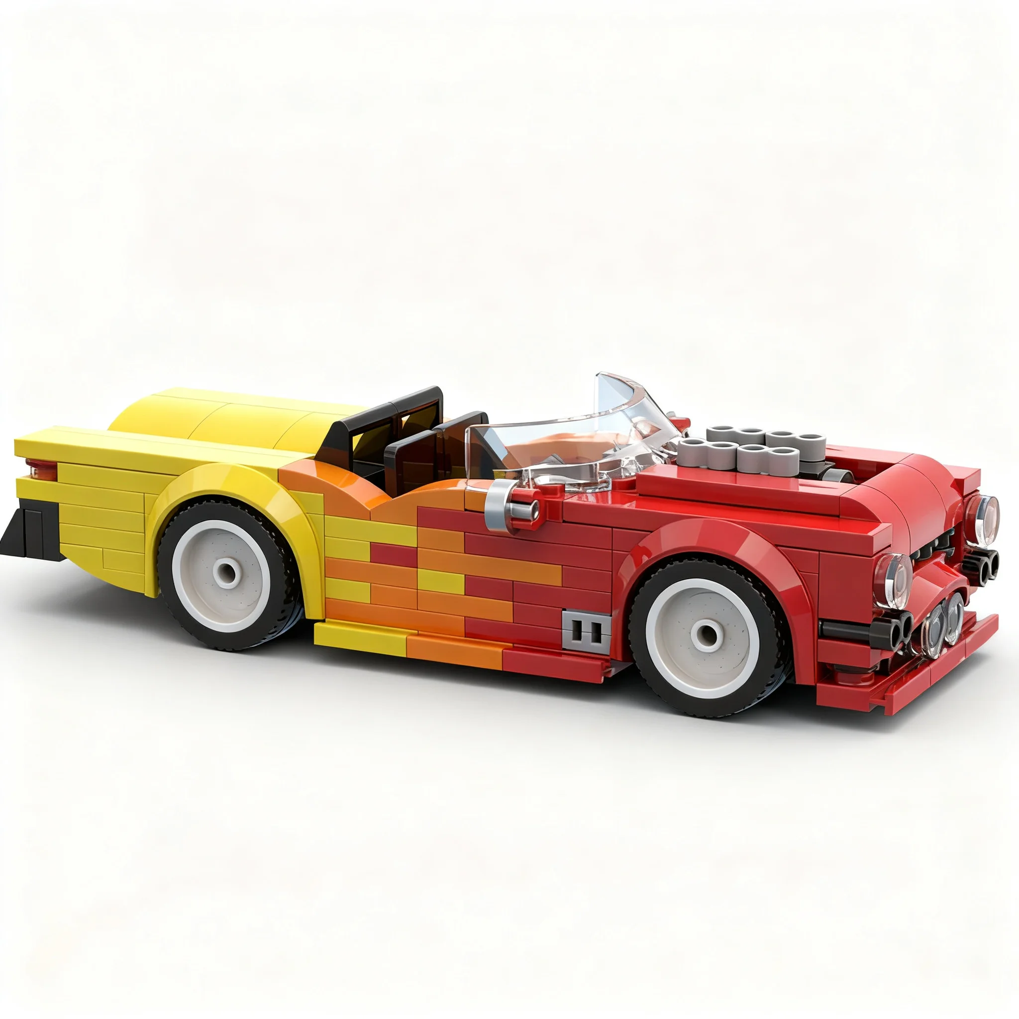 213pcs MOC City Traffic Patricia flames Model Christmas Gift Collectible Creative DIY Assembly Kit And Display