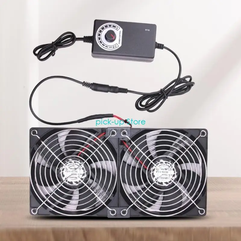 Wentylatory USB do komputera, podwójne 120mm, 100-240V, wentylatory USB, 20CFM, duże wentylatory chłodzące do routera, modemu, odbiornika, serwera, szafy, kabinety.