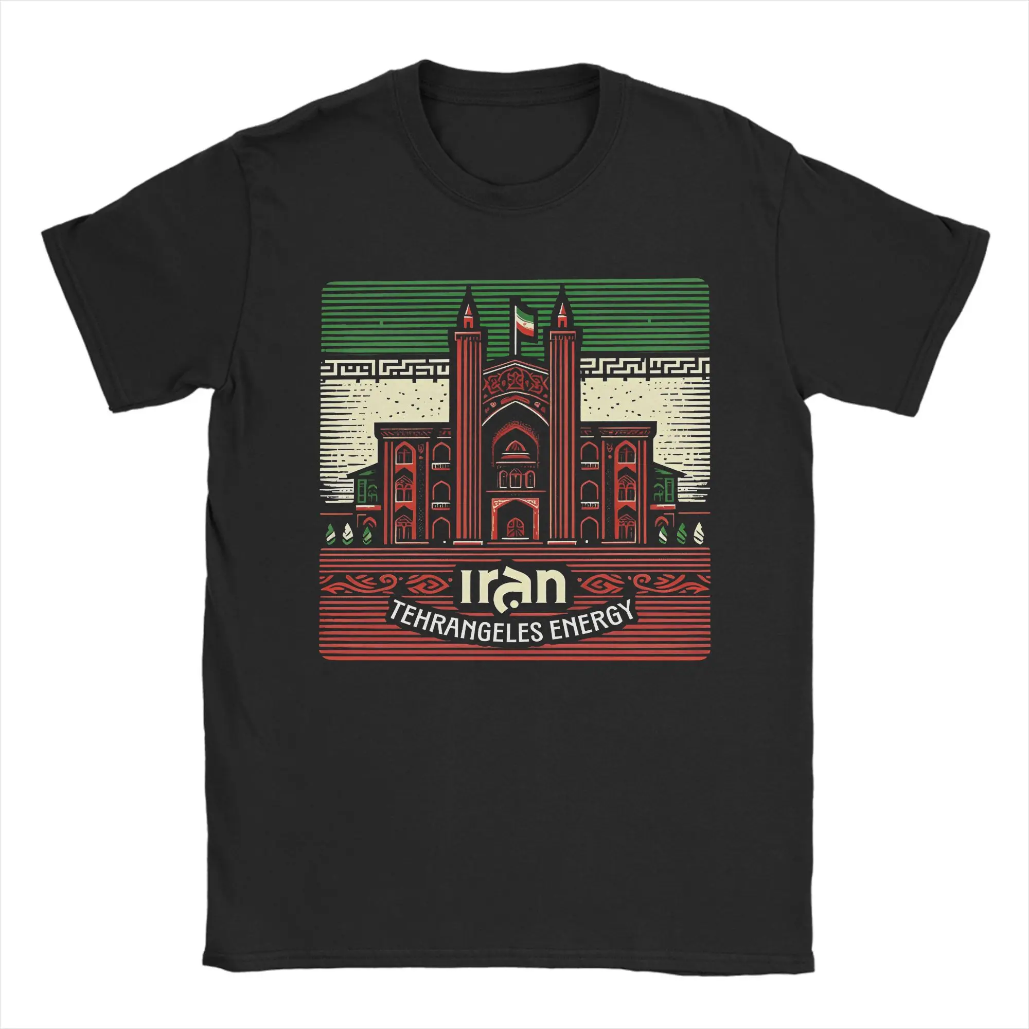 

Iran T Shirts Men's Cotton Fashion T-Shirt Crew Neck Tees Short Sleeve Tops Plus Size