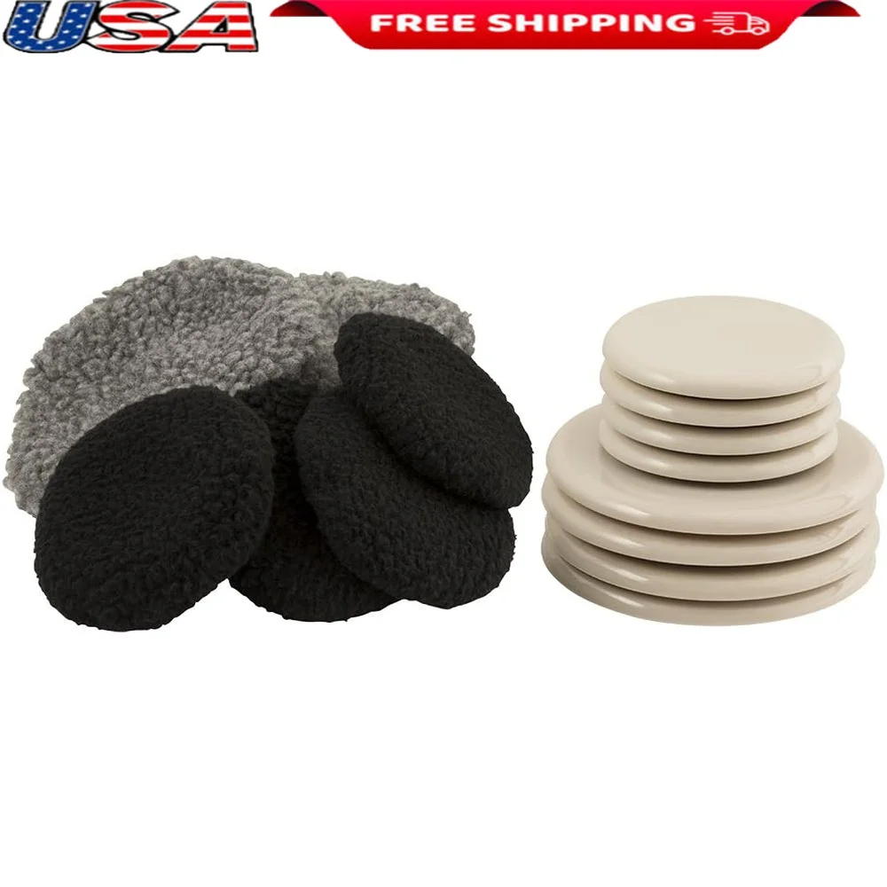 

Reusable 2-in-1 Furniture Carpet Sliders with Hardwood Socks Multi-Surface Movers Easy Install Durable Foam Protect Floors
