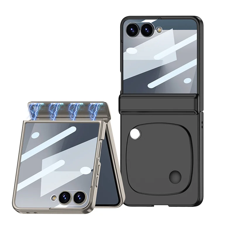 

Magnetic Beauty Mirror Phone Case For Samsung Galaxy Z Flip 7 6 5G Flip7 Hinge Fashion Makeup Woman Miss Anti-knock Cover