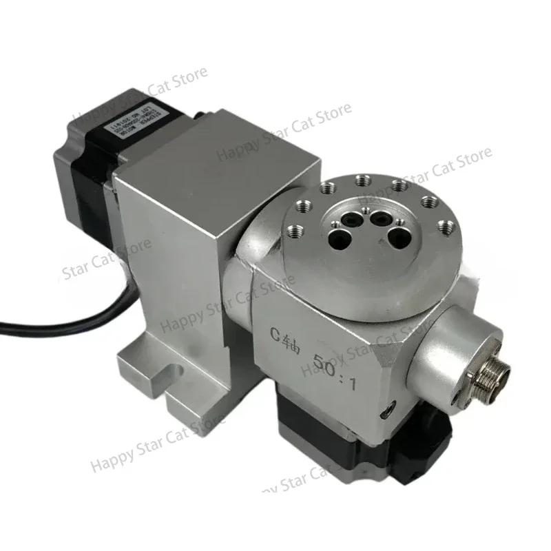 CNC 4-5 A/B Rotary Shaft Harmonic Drive Reducer Indexing Head Stepper Motor  23 Reduction Ratio 50:1 Milling Machine