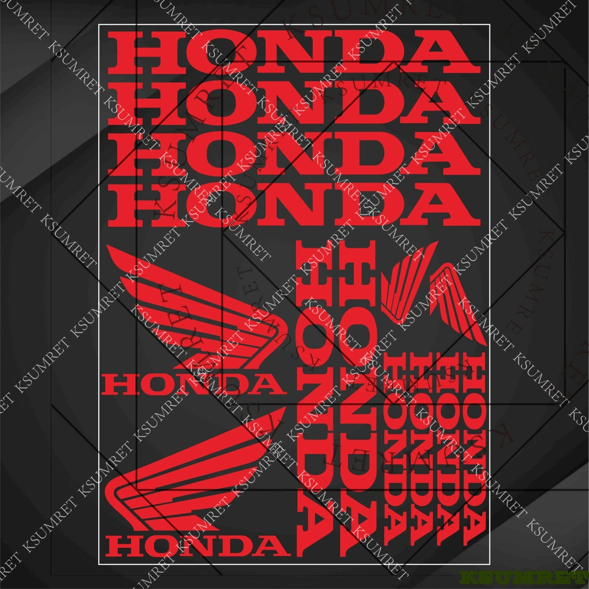 لهوندا دراجة نارية ملصق الشارات خوذة شعار مجموعة