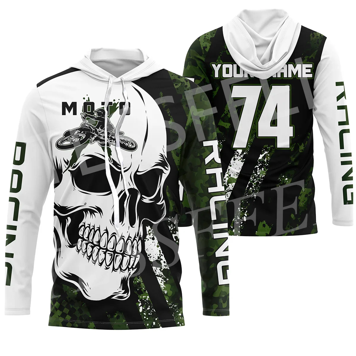 Custom Name Extreme Motorcycle Racing Bike Camo Tattoo Vintage Retro Tracksuit 3DPrint Pullover Harajuku Jacket Funny Hoodies A9