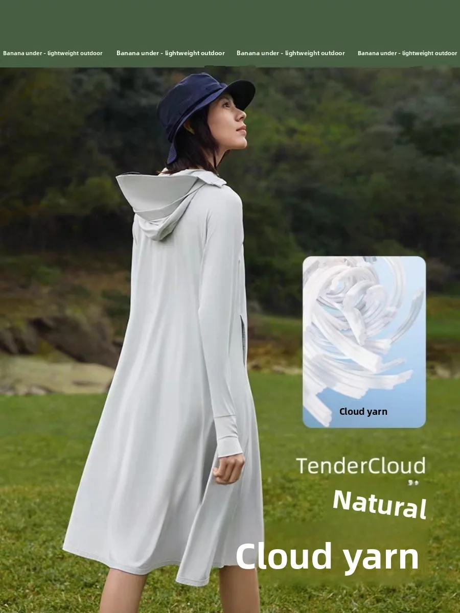 

Banana Le Ice Touch Series Long Outdoor UV Protection Clothing Breathable Ice Silk Profional Sunscreen Wear for Men And ...