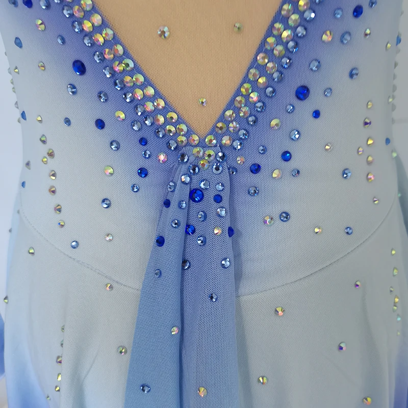 light blue figure skating dress Light blue ice skating dress