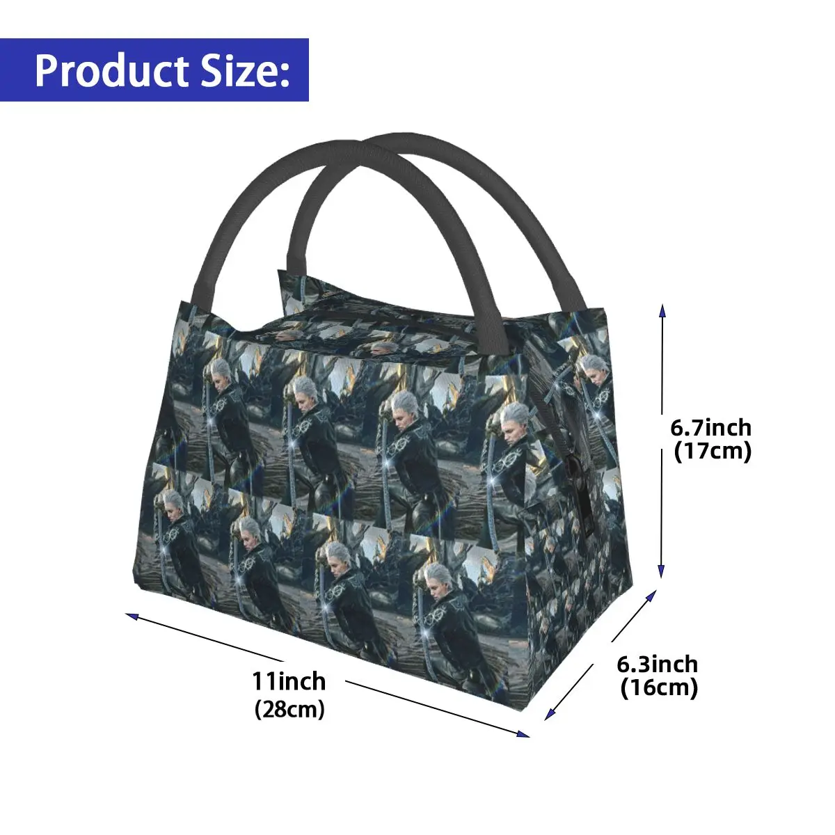 Vergil From The Devil May Cry Seri Insulated Lunch Bag for Women Children Portable Food Boxes Thermal Lunch Box Tote