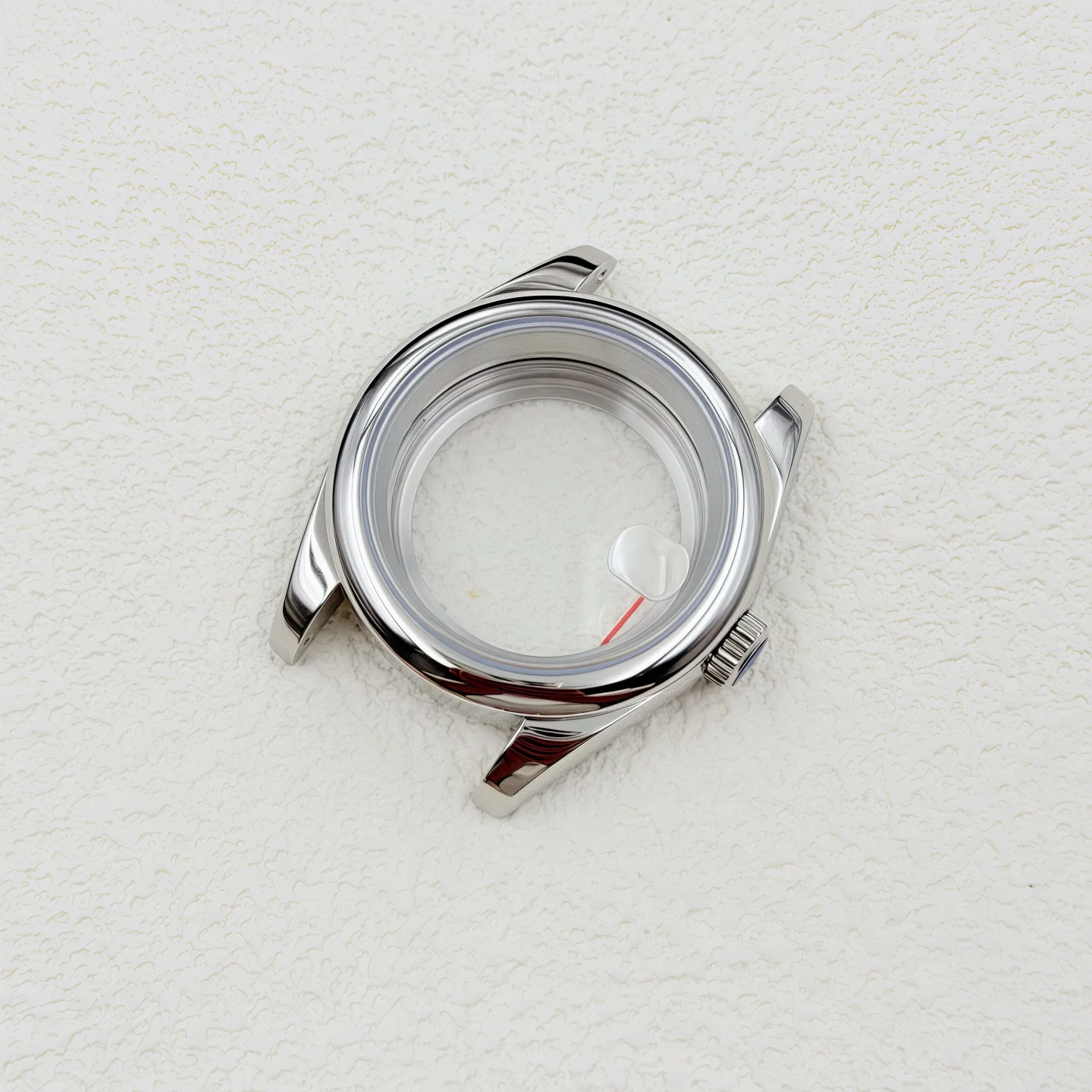 NH35 case 36MM 39MM Stainless Steel round Edge Case with Transparent Solid Back And Magnifying Glass for NH3Movement