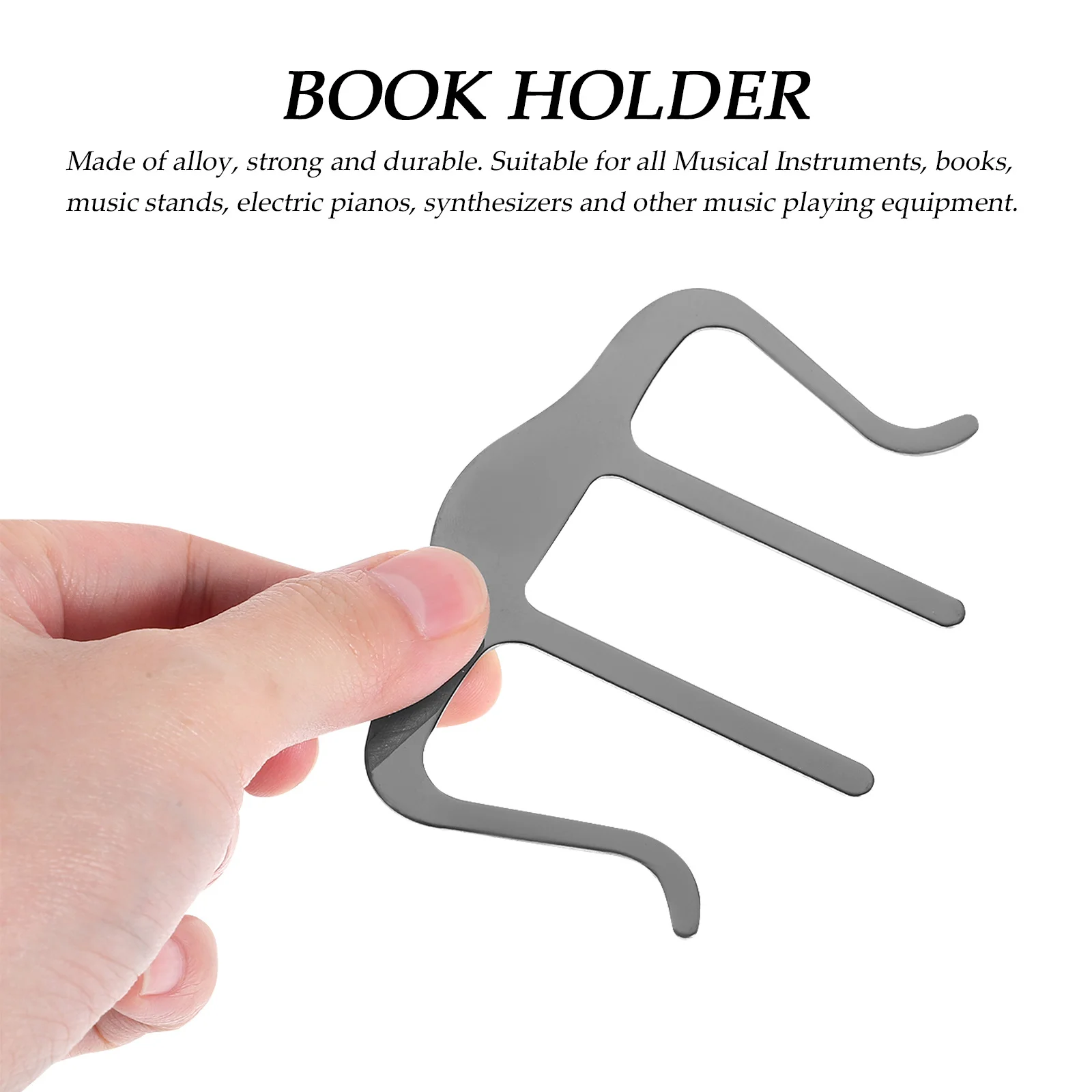 

4 Pcs Book Clip Holders Piano Accessories Page Note Clips Stand Metal