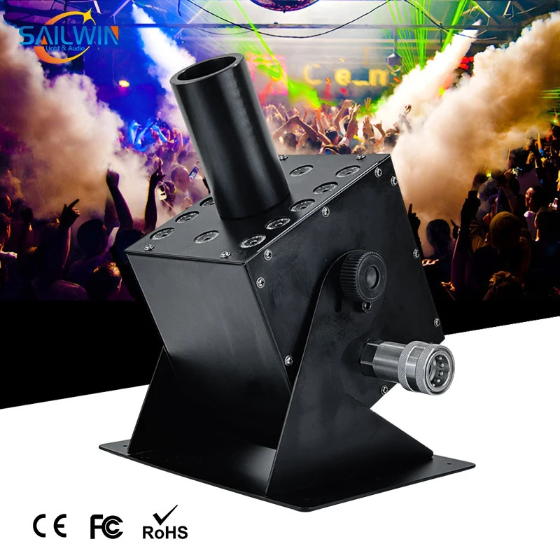 Sailwin Stage Light 12X3W RGB Co2 Column LED Smoke Machine For Digital Disco Dj Wedding Rgb Co2 Jet Fog Machine