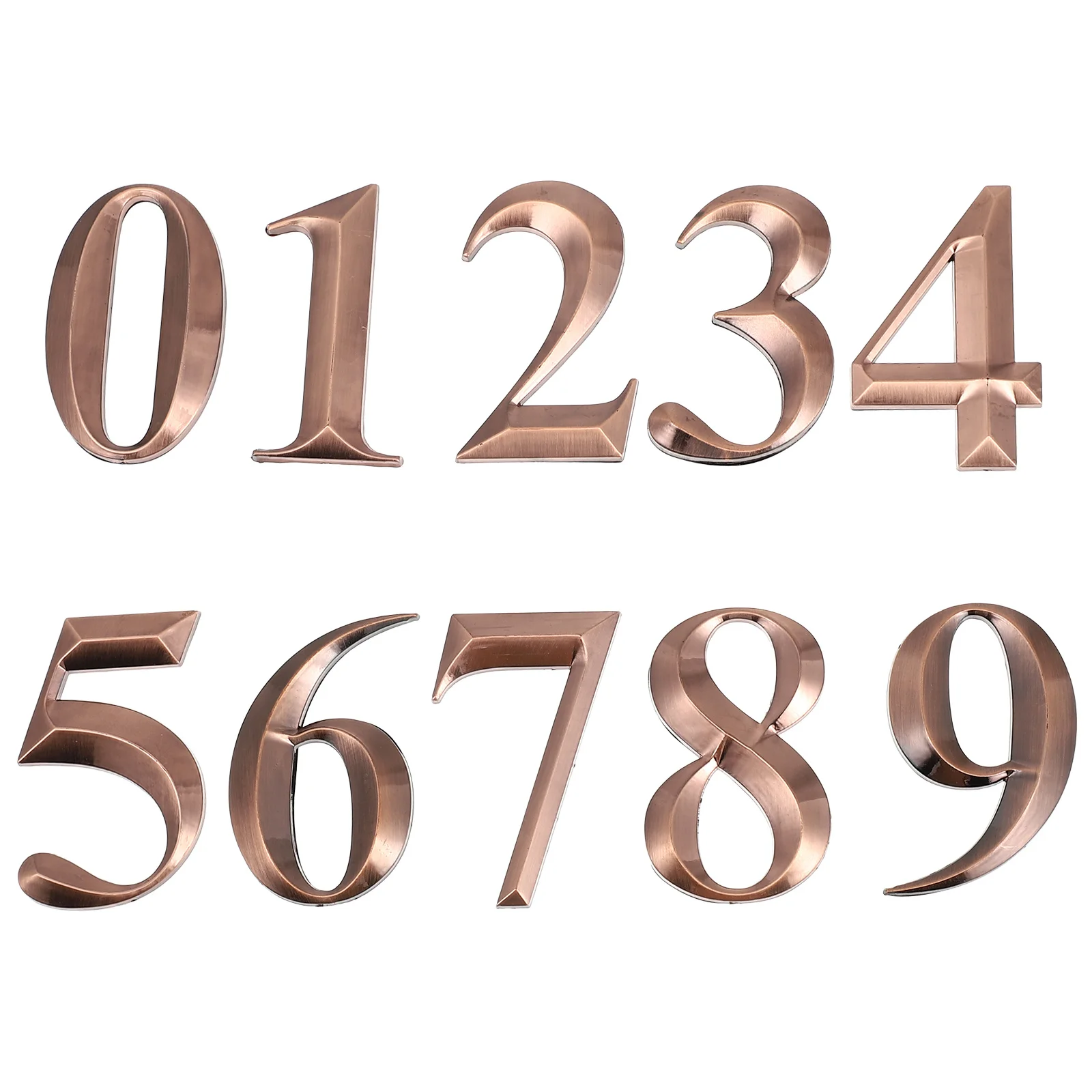 10Pcs 3D Door Number Sticker Style Self Adhesive Mailbox Numbers Decal High Quality ABS Resin Material Durable