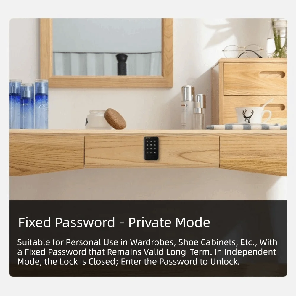 Keyless Digital Cabinet Lock Low Power ABS Plastic Panel Electronic Password Lock Battery Operated Customizable Code