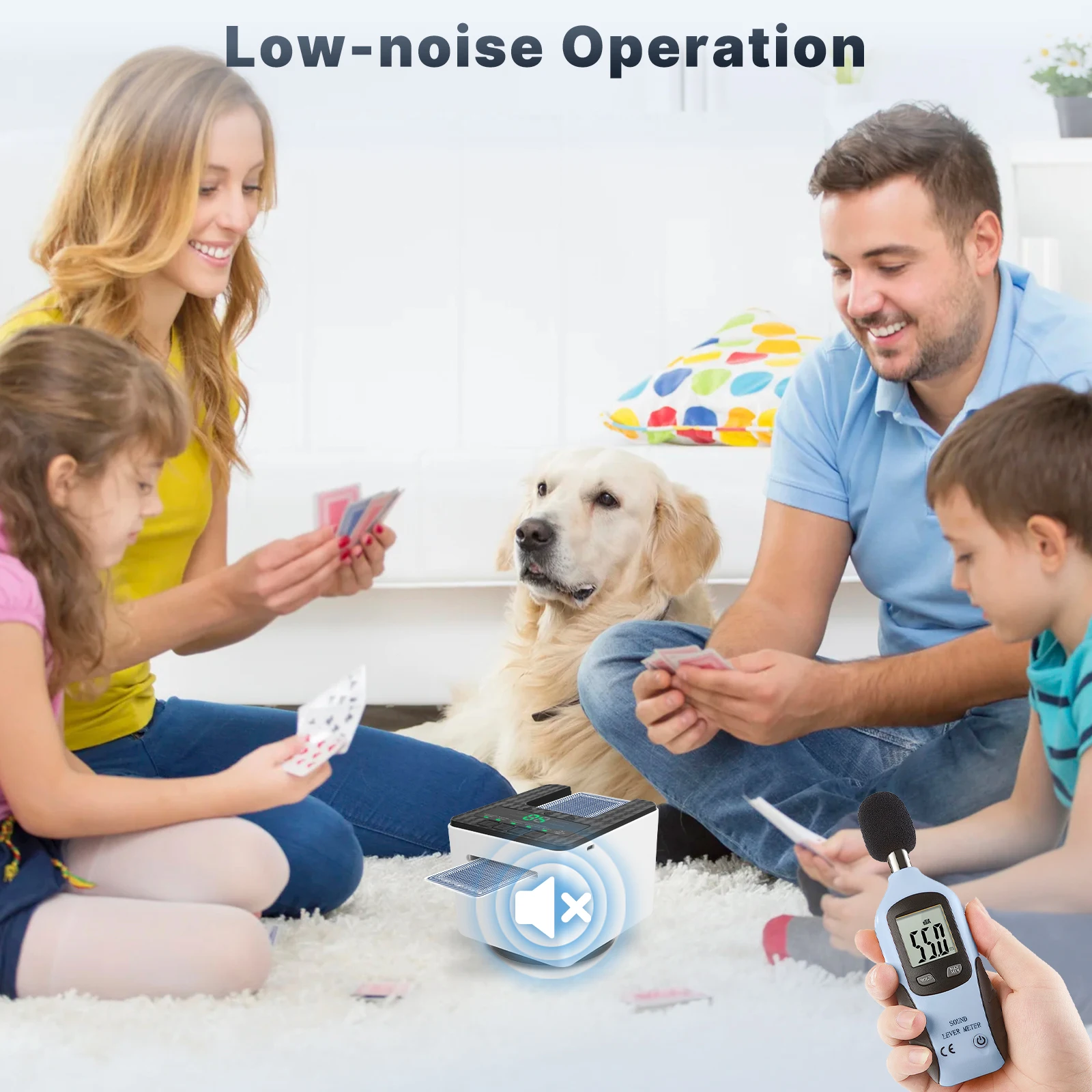 تاجر البطاقات الأوتوماتيكي 1-8 لاعبين خالية من الاختلط عن طريق عشوائي دوار 360 1-2 طوابق USB آلة تعامل البطاقات القابلة لإعادة الشحن #2