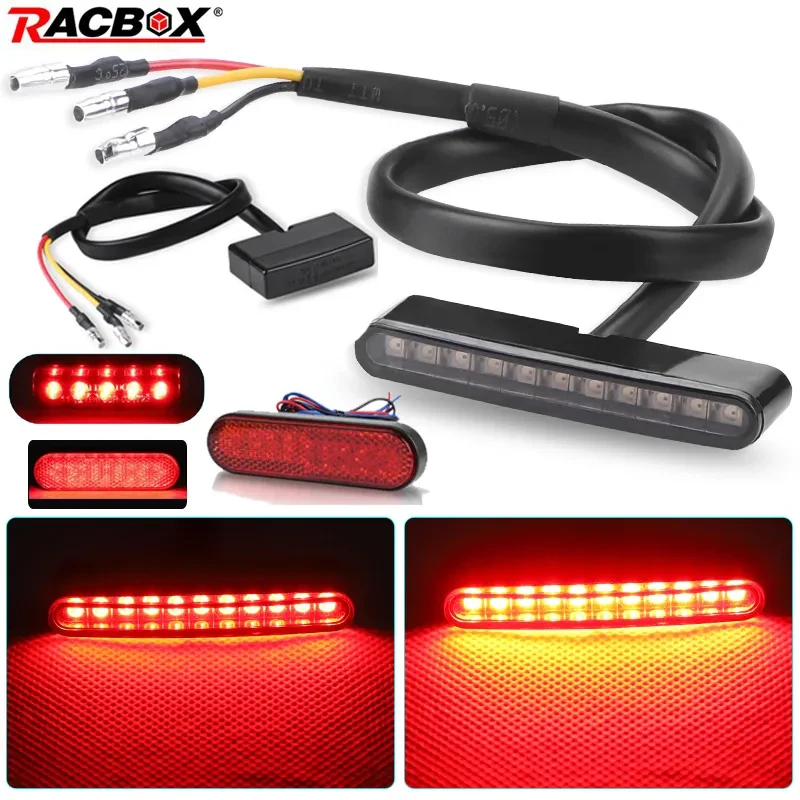 Motorcycle Tail Light LED Motorbike Rear Brake Lamp Stop Brake Light Lamp for Scooter ATV Cafe Racer Bobber Suzuki Kawasaki Bike