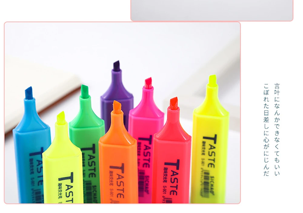 4/6/8 farben Textmarker Schräge Spitze Fluoreszierende Stifte Wischfest Für Student Geschenk Kunst Büro Schreibwaren Schule Liefert – Detail 6