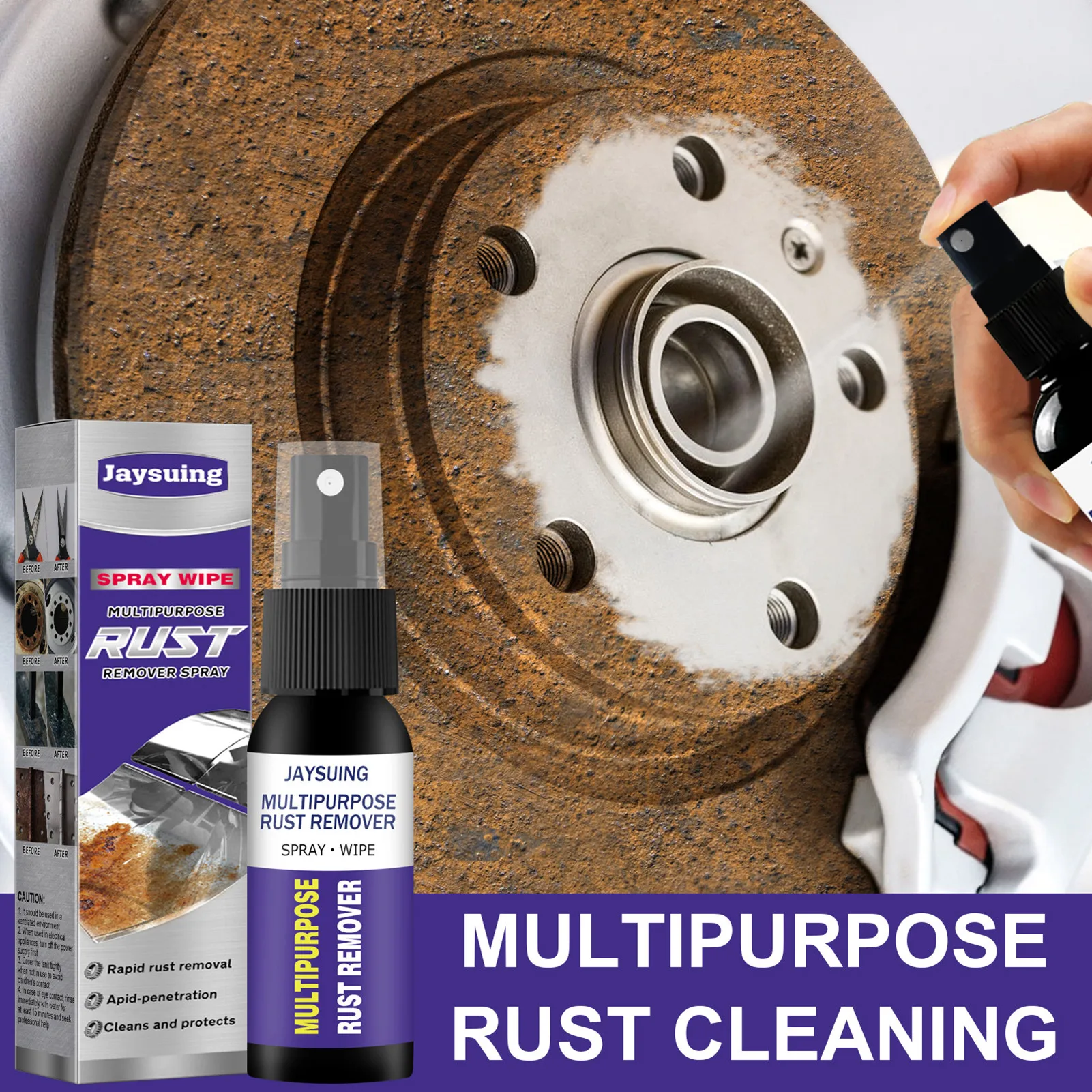 

Multi-Purpose Rust Converter Rust Dissolving Solution Rust Removal Sprays Car Maintenance Cleaning Rust Inhibitor 30ml/50/100ML