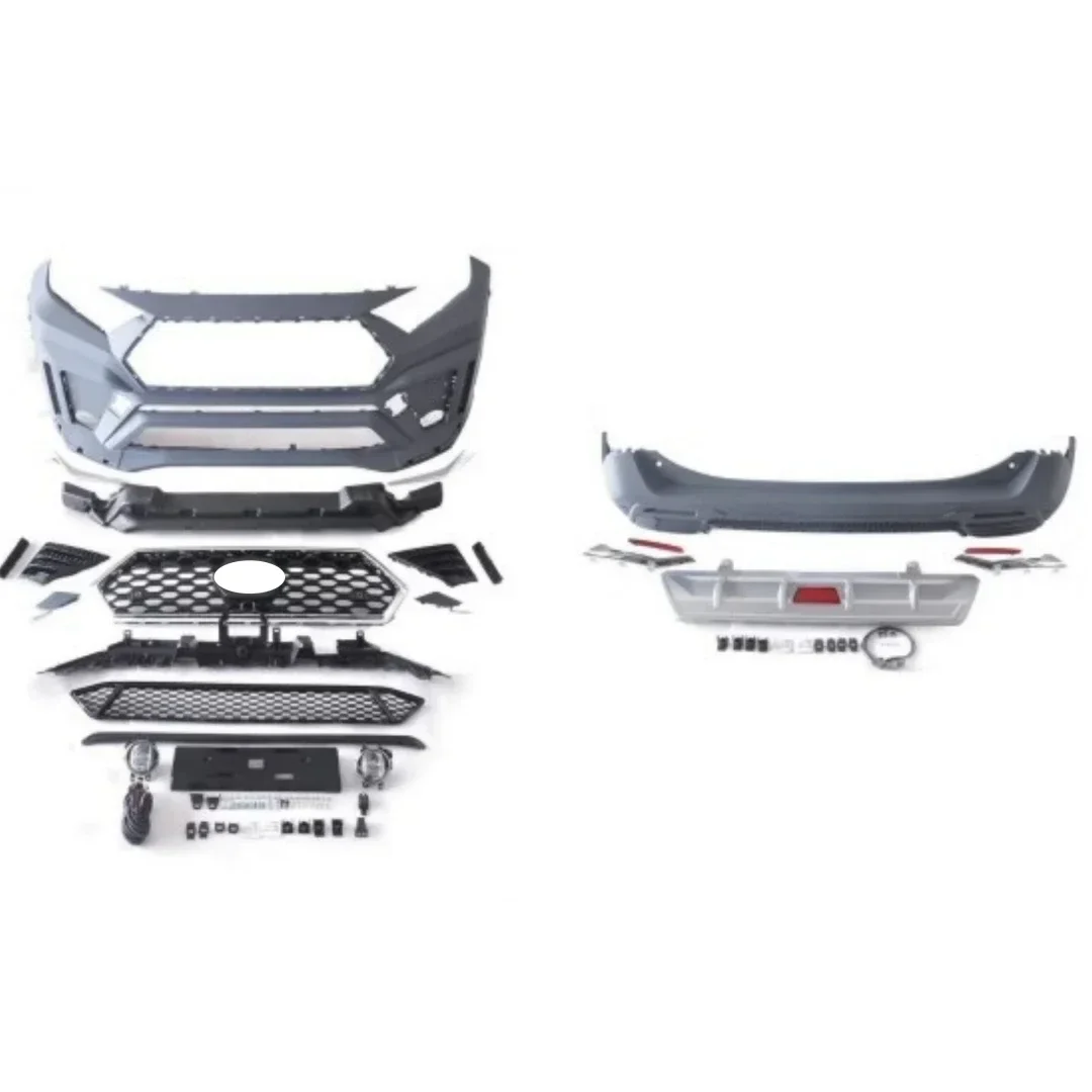 

Body Kit Front Rear Bumpe Grill Mask Assembly For Toyota RAV4 2019-23 modified Fog Lamp Front Rear Lip Auto Accessories