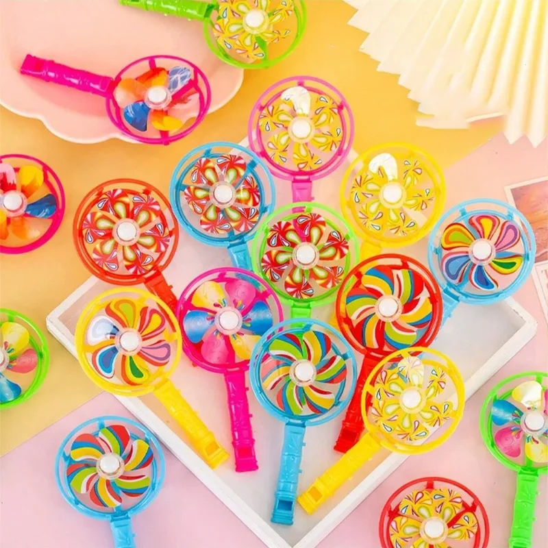 Colorful Pinwheel Toy Handheld Blow Fan Funny Party Favors Small Gift Points Exchange Lottery Prizes Creative Novelty Desk Decor