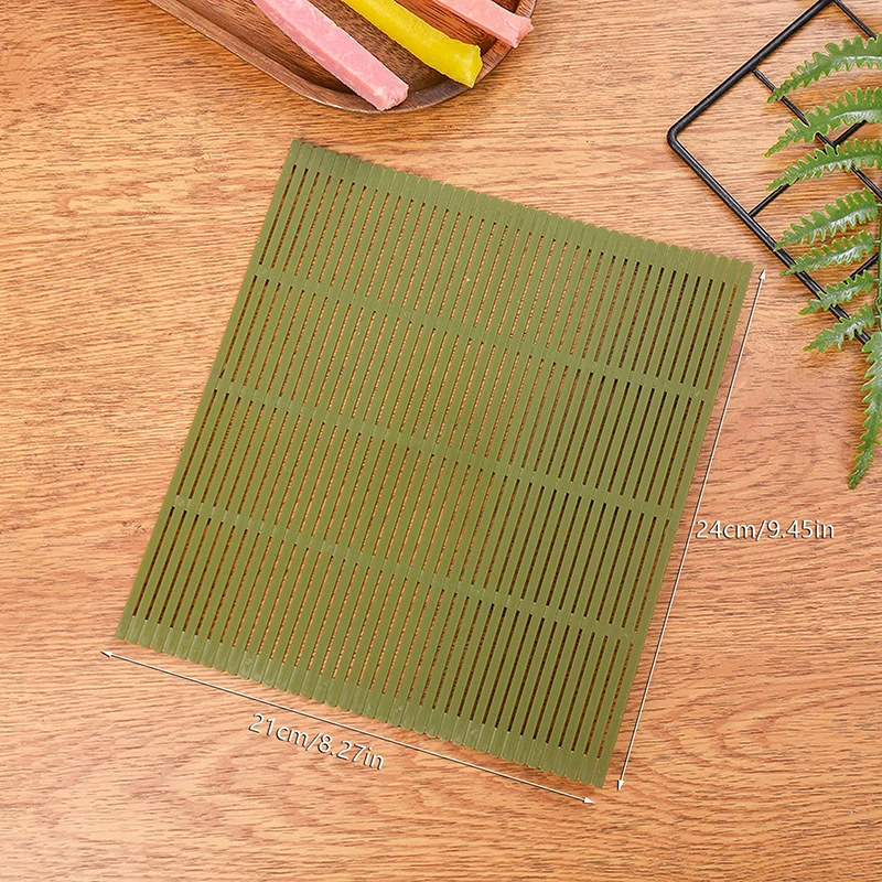 Large Green Plastic Sushi Tool Kimbap Sushi Roll Diy Onigiri Rice Paddles Tools Bamboo Sushi Mat Sushi Machine Tool Home Kitchen image 2