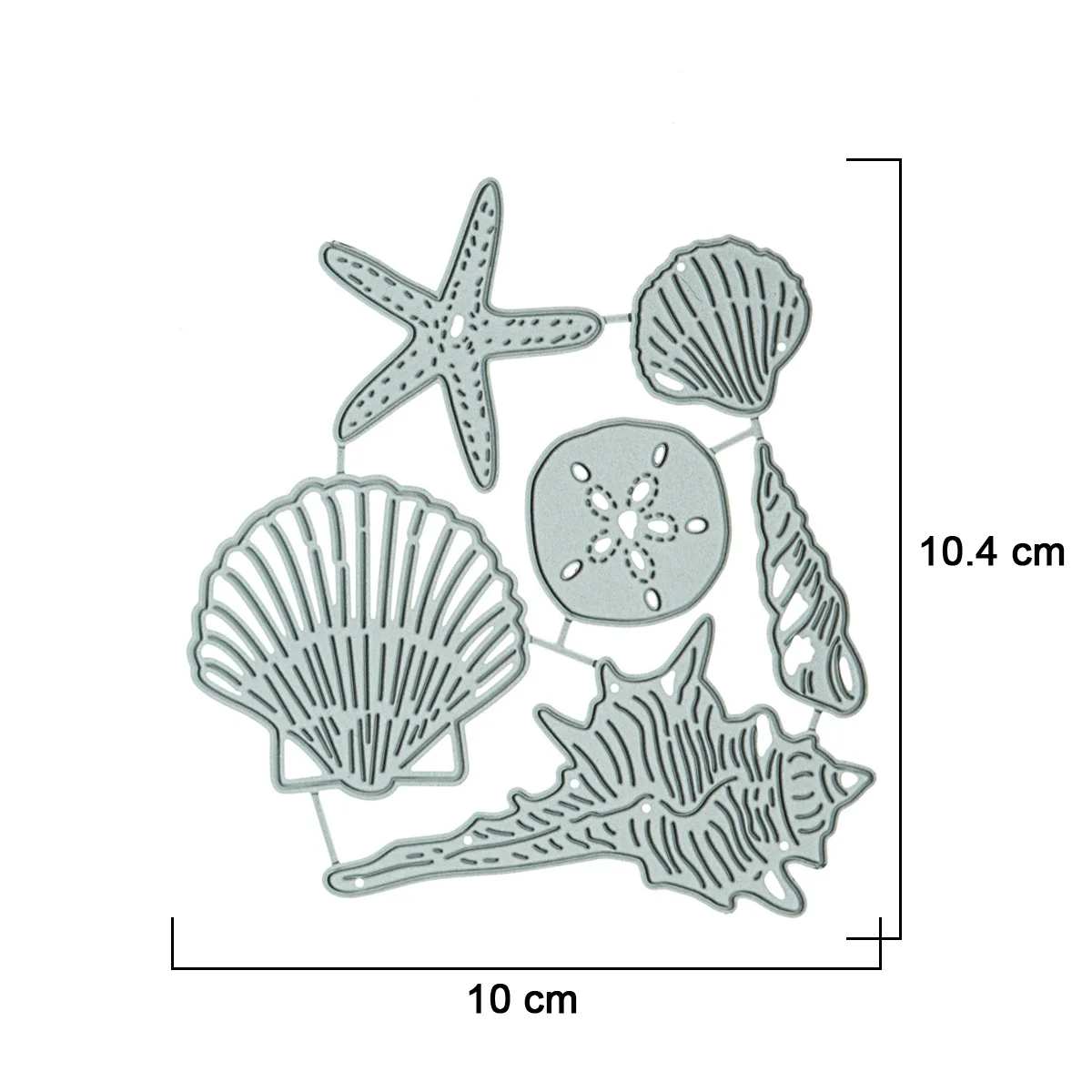 Muszla rozgwiazda muszelki wzór metalu wykrojniki Scrapbooking karta Diy Clipart klip papier artystyczny muszle dekorowanie wycinarka