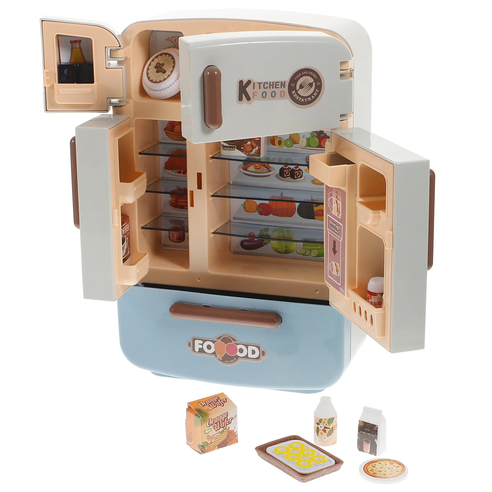 Kitchen Simulation Refrigerator Miniature Items Toy Accessories Foods Decoration Plastic Stuff Tiny House Child Toys