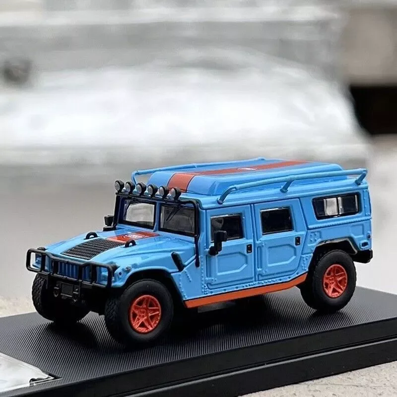 

Master 1:64 H1 Blue Gulf SUV Off Road Модель литья под давлением коллекционный автомобиль