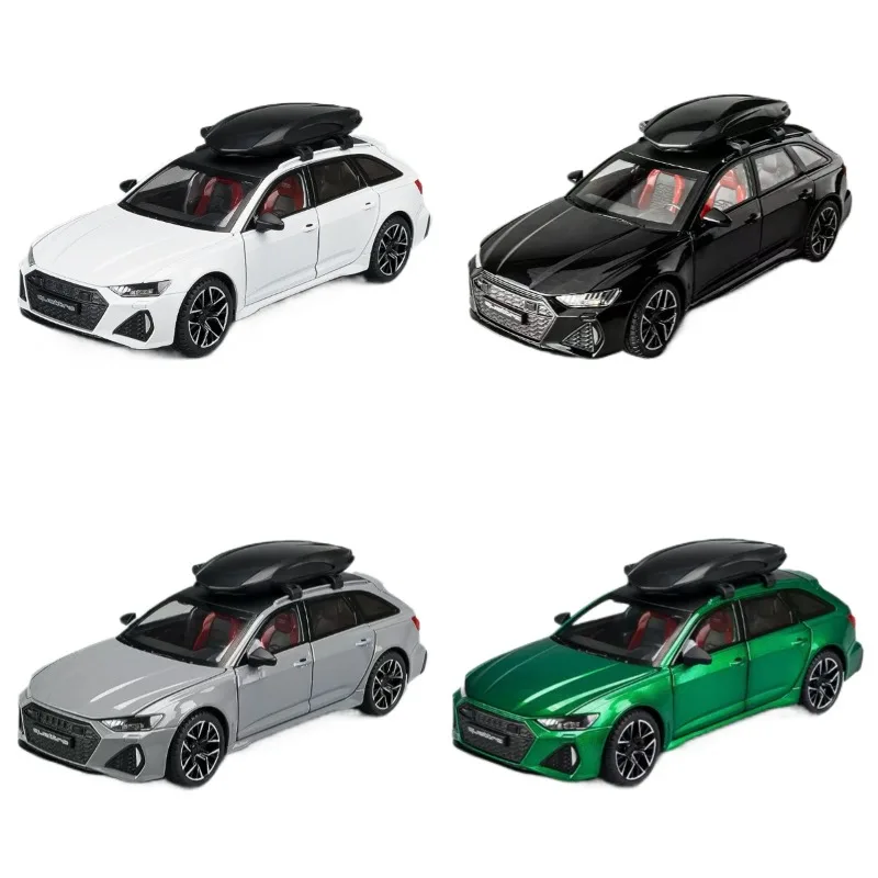 

1:24 Audi RS6 Модель автомобиля Высокая имитация Роскошный сплав Звук Световая станция Универсал Литая под давлением игрушка Дети Детский подарок Декор дисплея