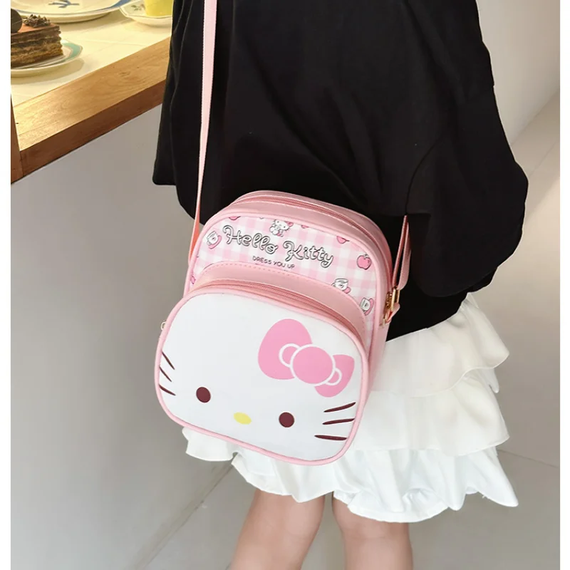 Torby Crossbody Sanrio torby listonoszki słodkie kreskówki przenośne plecaki Hellokitty Cinnamorol Kawaii portmonetka dla dziewczynek