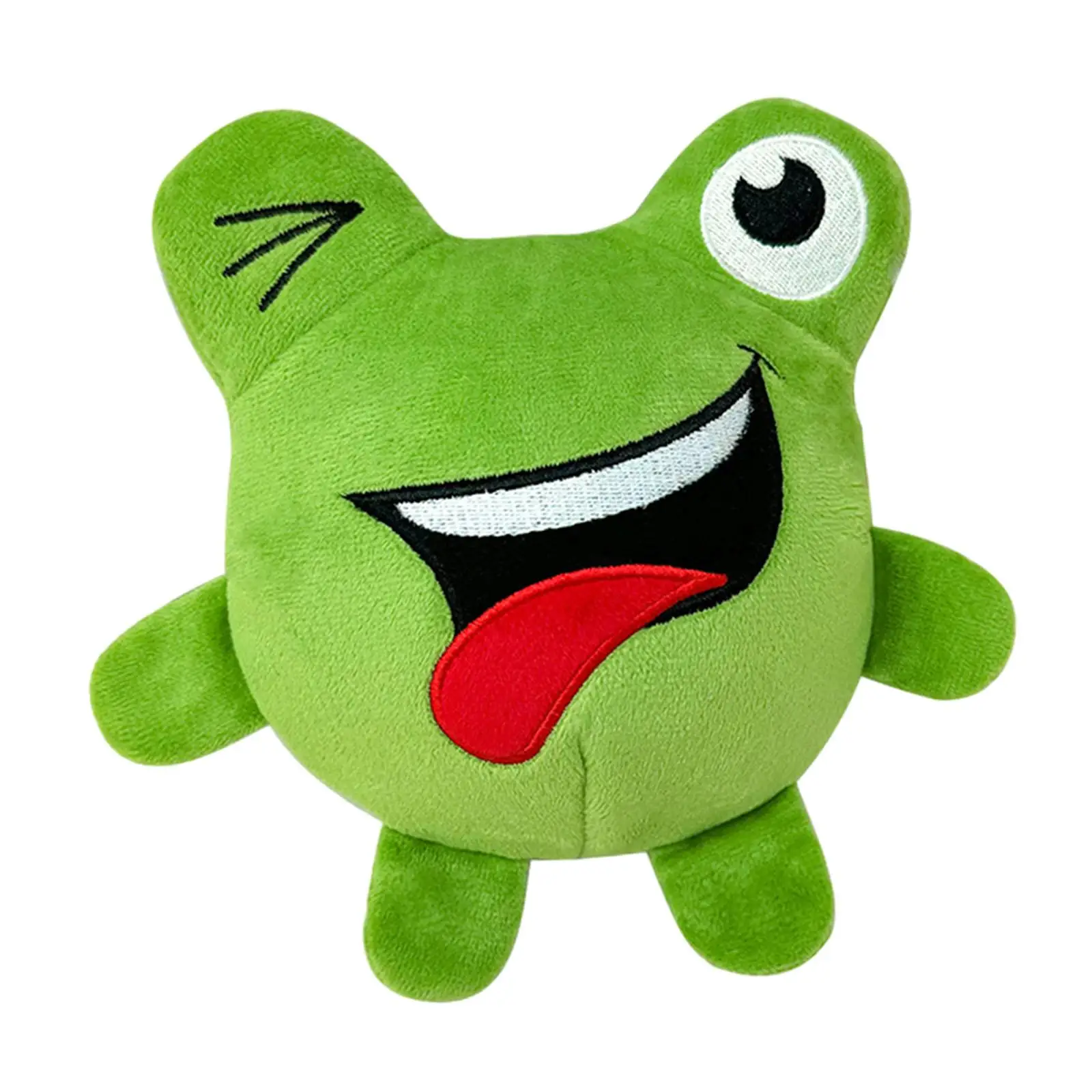 Green Frog Jumping Ball Interactive Play Stuffed Toy Puppy Soft Plush Toy Small Medium Large Dog Pet Plaything Dog Toy Series