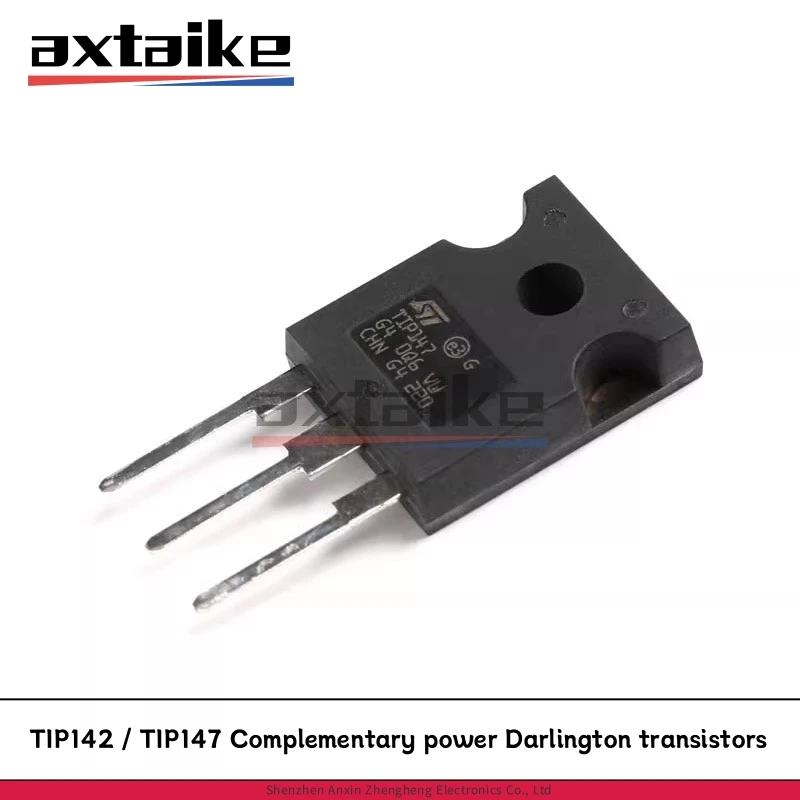 

5PCS TIP142 TIP147 TO-247 100V 10A 125W NPN PNP Complementary Power Darlington Transistors