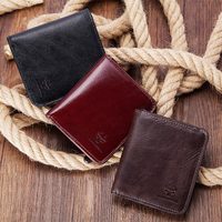 Slim Male Wallet 100% Cowhide Leather Card Holder for Men Thin Mini ID Credit Cardholder Purse Minimalist Front Pocket Wallets