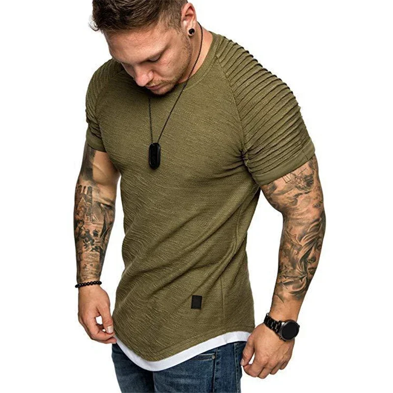 

2025 Brand New Men's T Shirt Leisure Pure Color Casual Men T-shirt for Male Tshrit Short Sleeve Tops Tees Man T-shirt