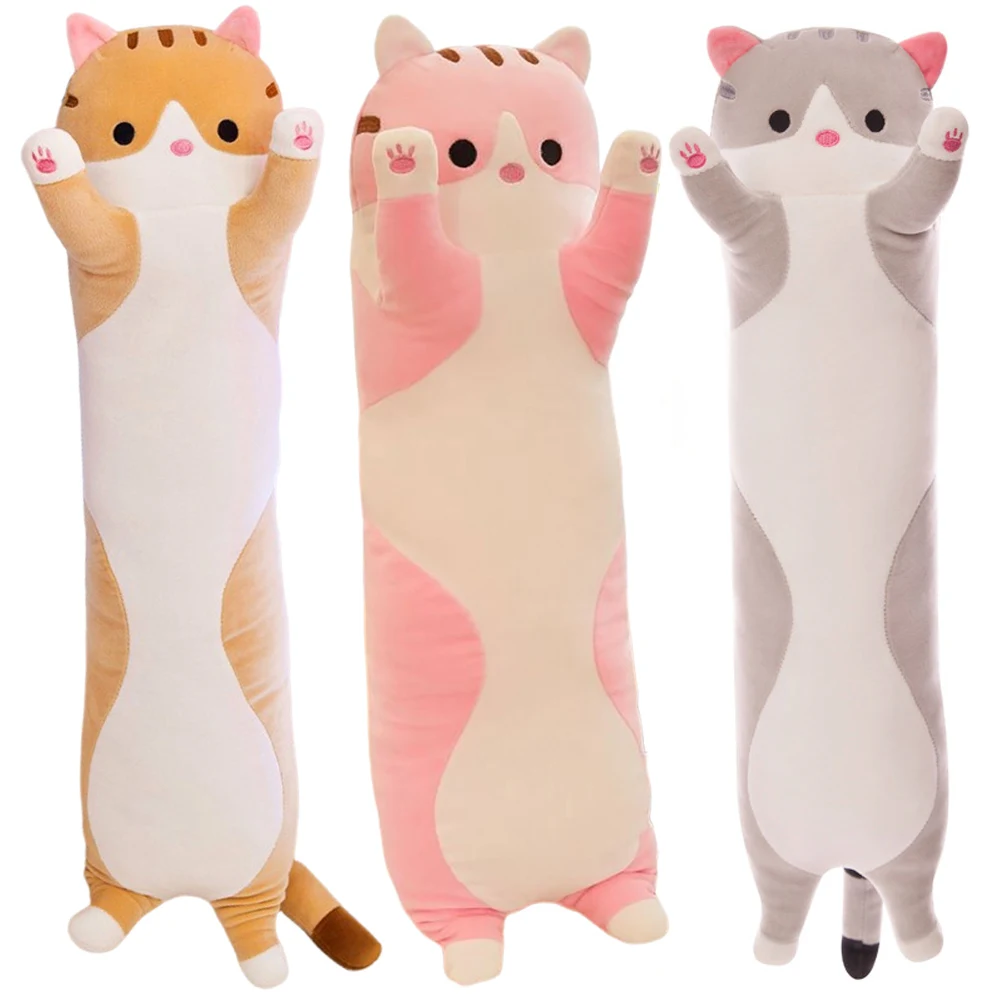 Long Strip Clip Legs Cat 50/70cm Doll Pillow Girls Sleep Plush Lazy Toy Doll Cuddle Sleep With Sleeping Dolls