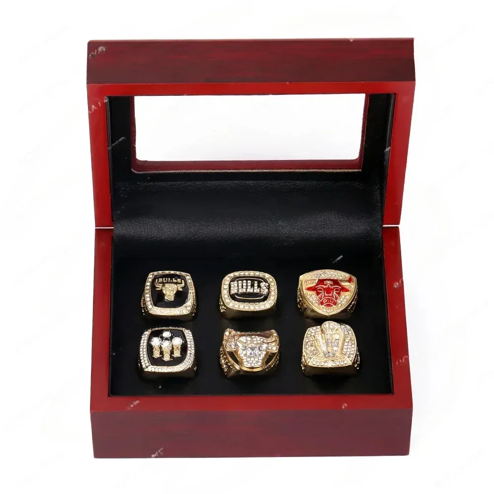 

Chicago Bulls 6 Calendar Championship Ring Basketball Ring Men's Diamond Ring