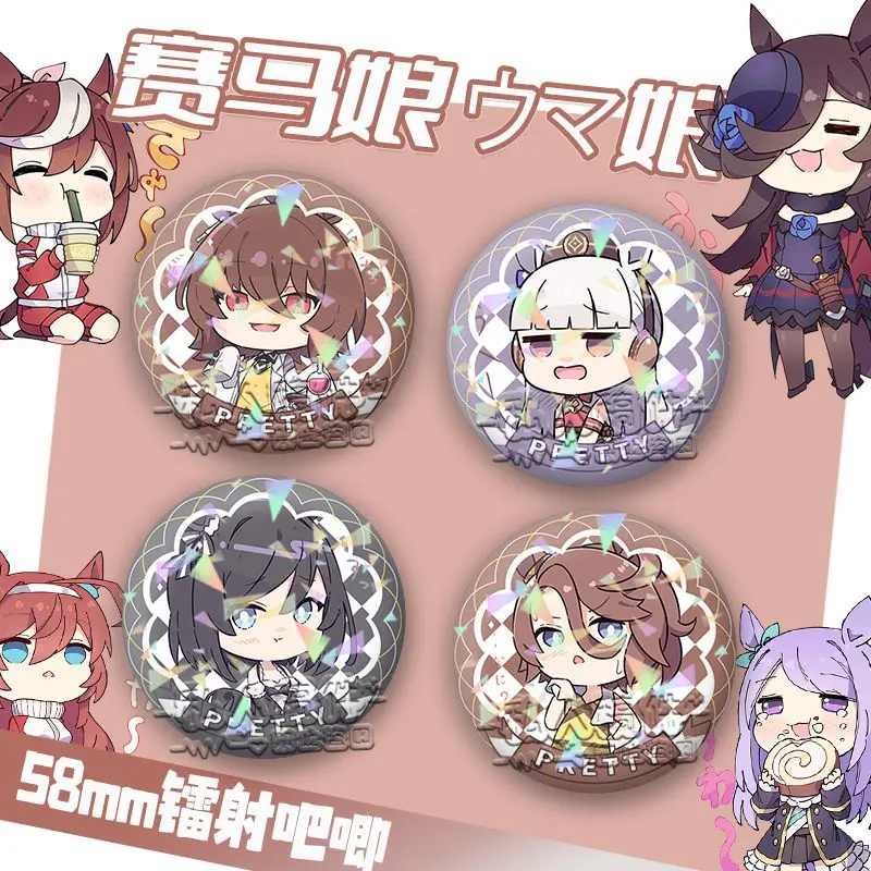 Umamumume-broche de bolsillo bonito Derby Tokai Teio Fuji Kiseki, Pin de solapa, botón suave de recuerdo, decorativo, 2025