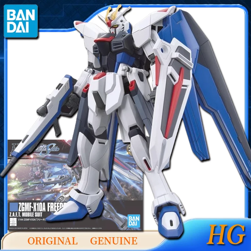 Bandai-Figuras de Ação Anime Brinquedos para Crianças, Original Genuíno, Modelo Colecionável, Enfeites Presente, HG, ZGMF-X10A