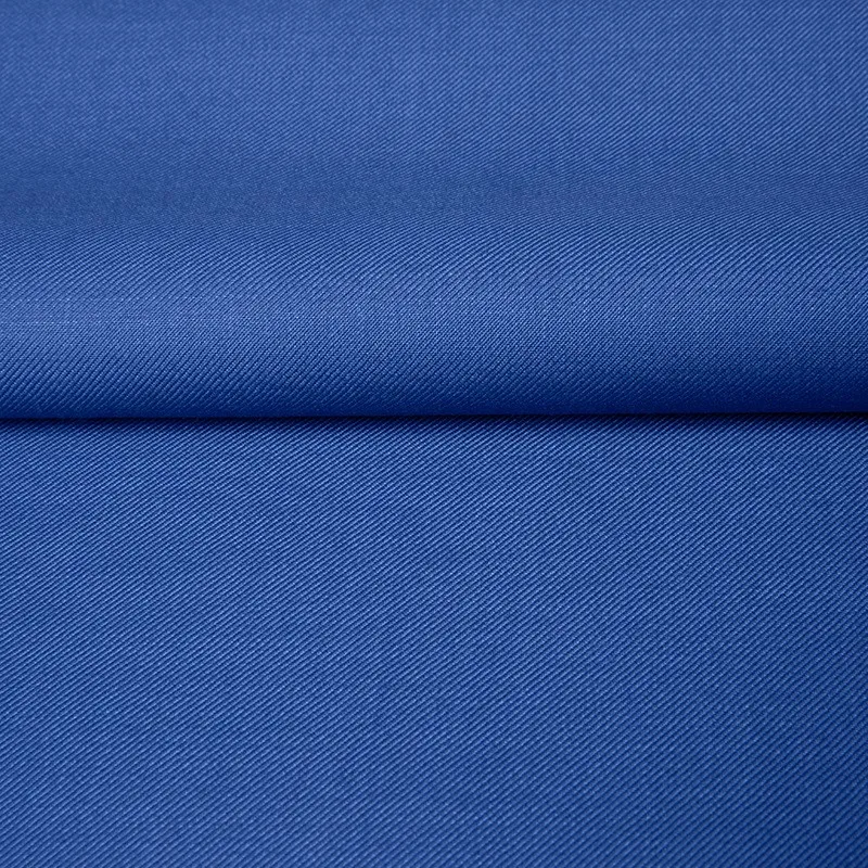 Effen kleur dubbellaags verdikte keperstof voor werkuniformen voor heren- en damespakken